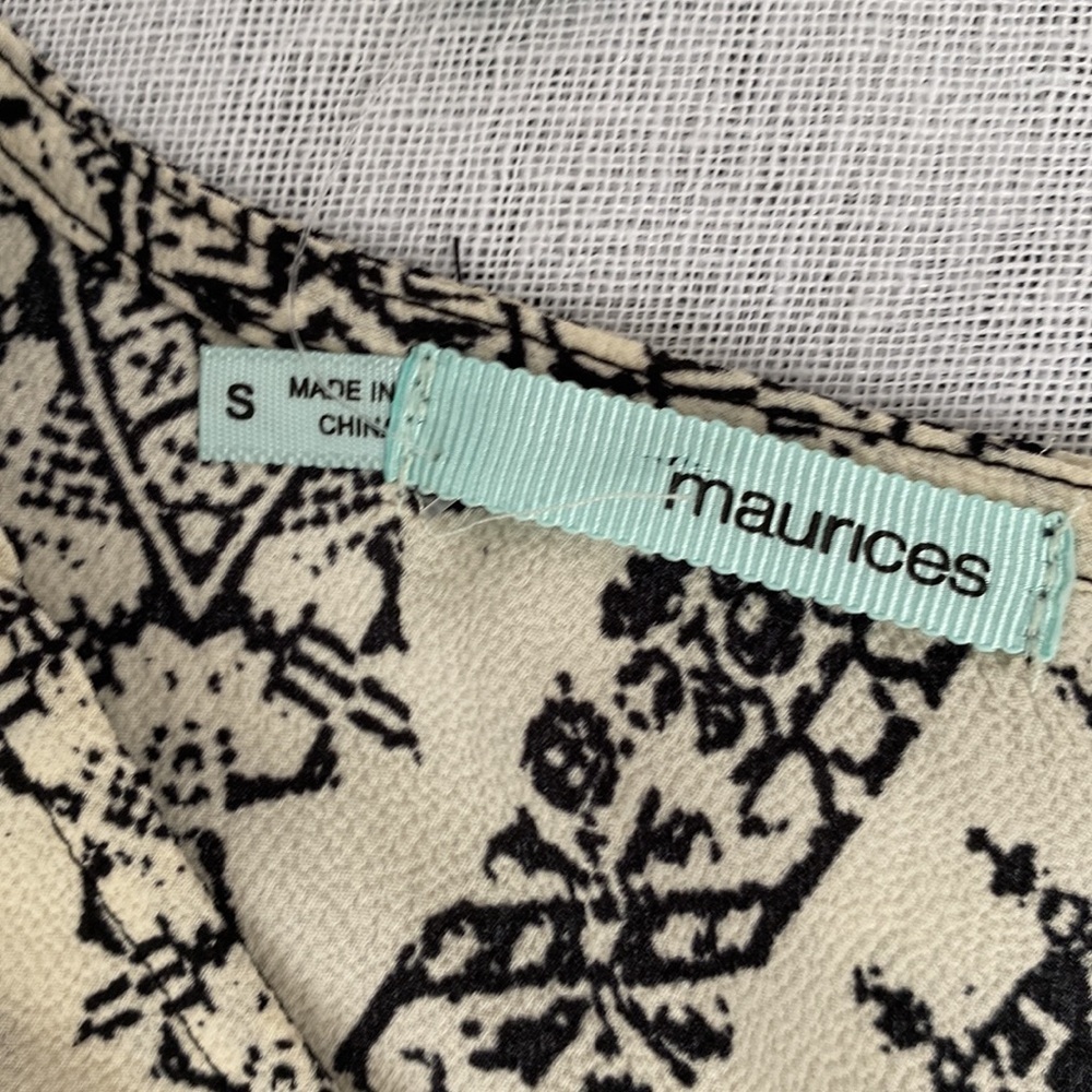 NWT Maurice’s black and cream sleeveless shift dress. - Picture 8 of 14